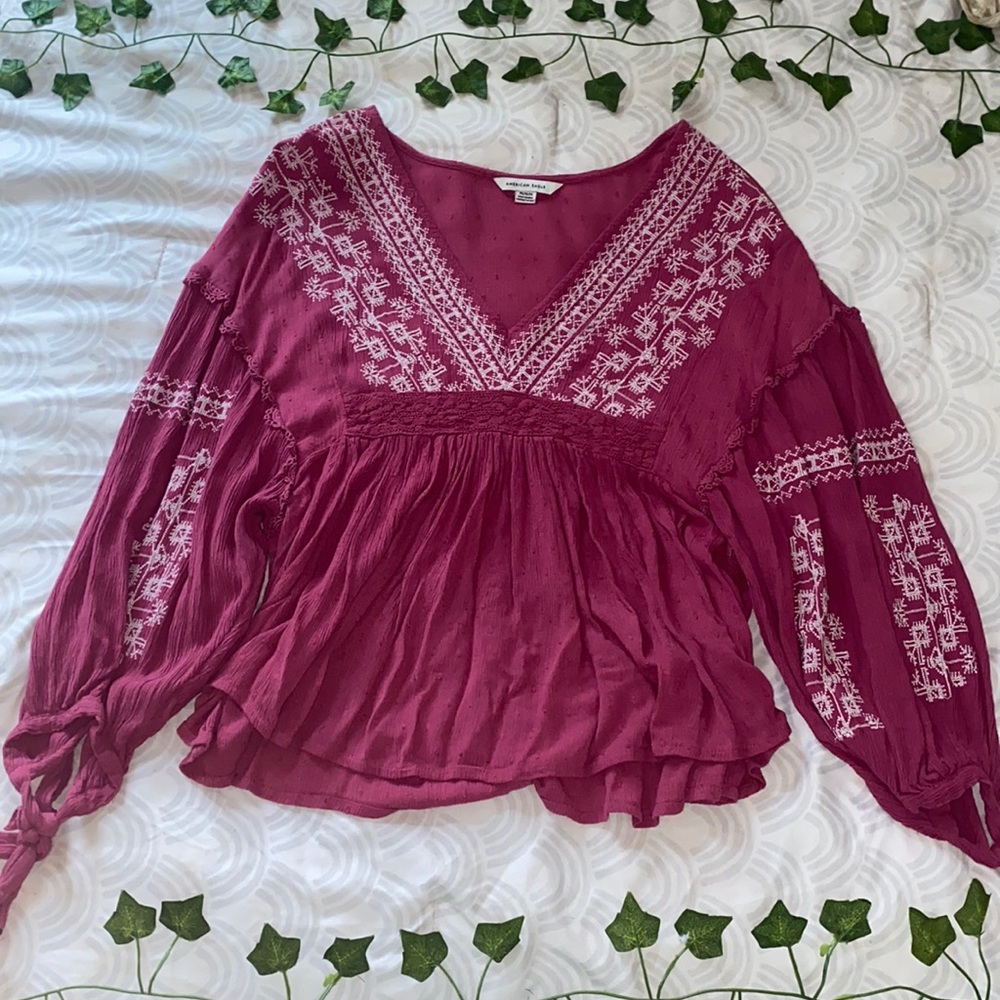 American Eagle flowy long sleeve top